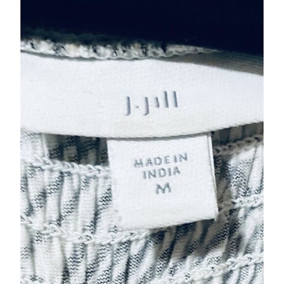 J Jill Womens Medium Floral Smocked Tunic Top 3/4 Sleeve Knit Stretch Boho - Picture 6 of 9